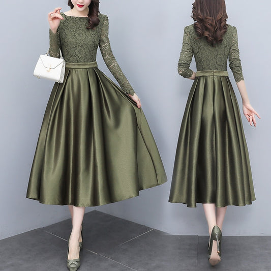 Elegant Lace Midi Dress
